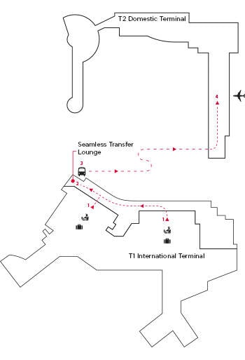 Sydney airport inbound map