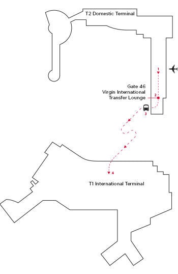 Sydney airport outbound map