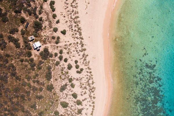 Spot your accommodation on Direction Island, Western Australia