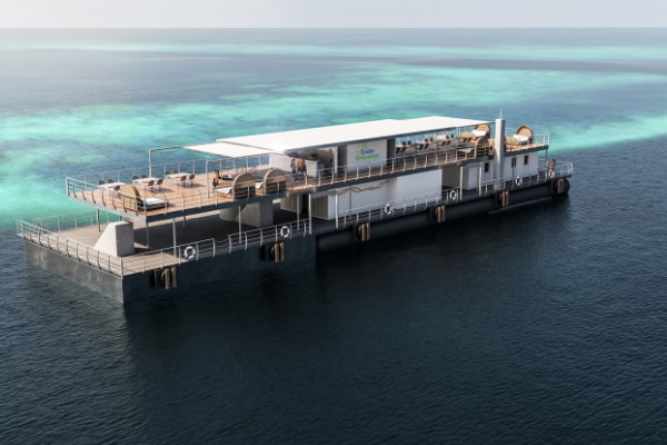 Reefsleep, Whitsundays Virgin Australia, credit Reefsleep