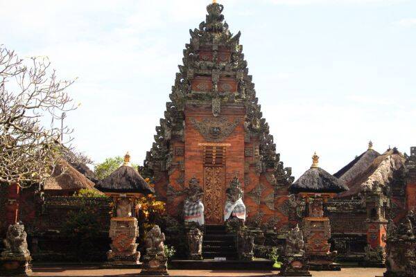 Batuan temple, also known as Pura Puseh Desa Batuan, entrance in Bali