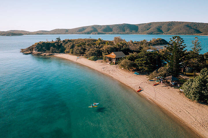 Aeriel view of Pumpkin Island