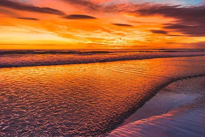 Sunset at Berawa Beach, Canggu in Bali