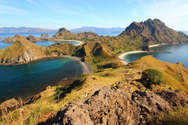 The hike up Padar Island where three bays meet, at Komodo Island near Bali by Rashel Ochoa 