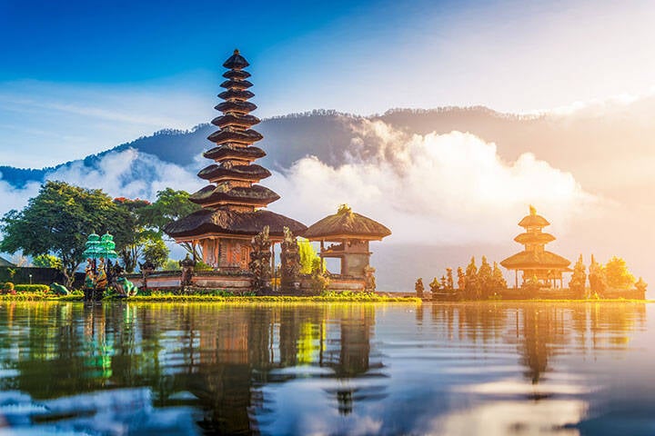 pura ulun danu bratan temple in Bali, Indonesia