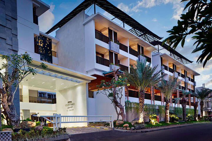 Rooms at the Courtyard Marriott, Seminyak, Bali