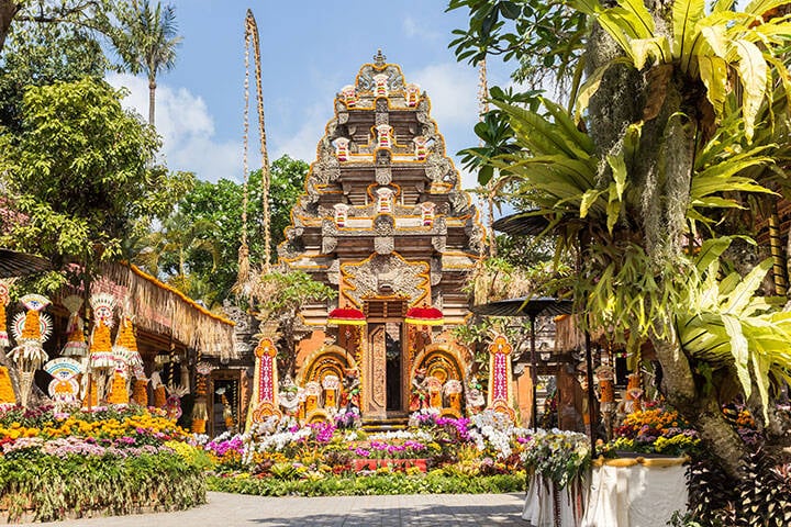 Temple and garden of the Ubud Palace