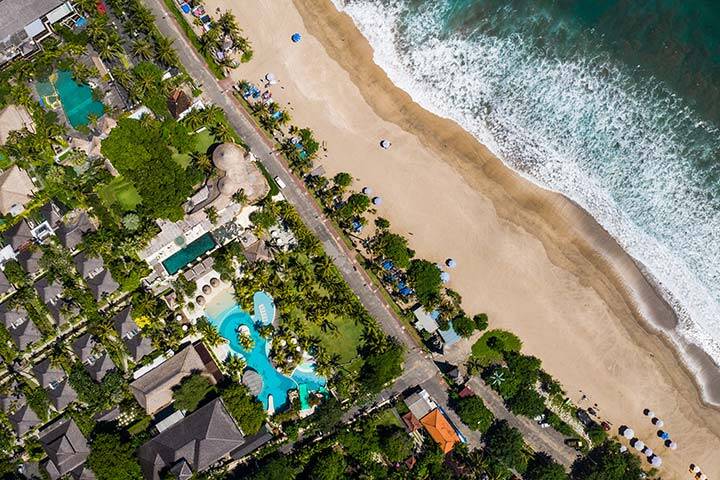 Aerial vie of Kuta Beach, Bali