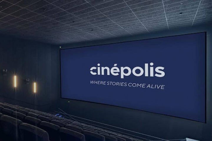 Movie screen at Cinepolis, Bali