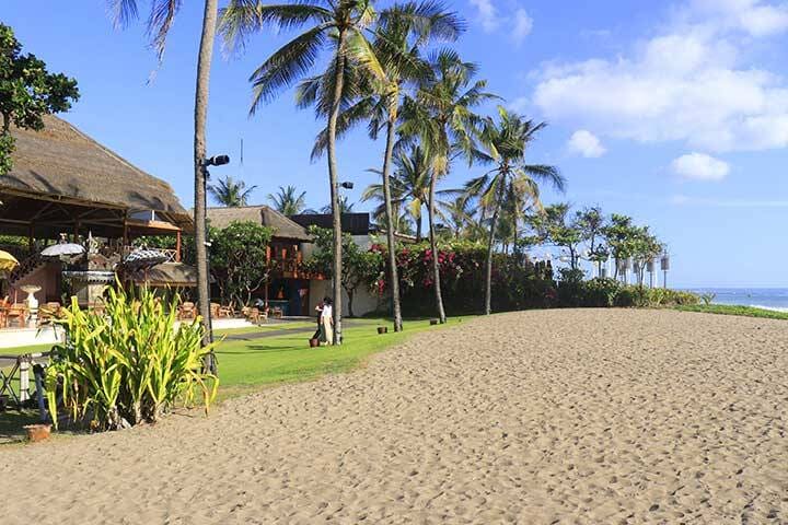 A beautiful view of Double Six beach in Bali, Indonesia.