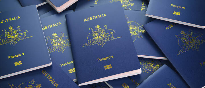 Pile of Australian passports