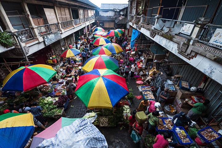 Ubud Market in the rain