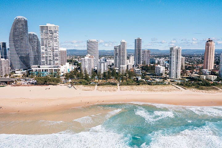 Aerial view of Broadbeach and skyline