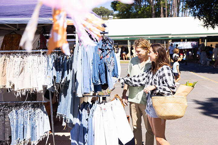 Couple shopping at The Village Markets