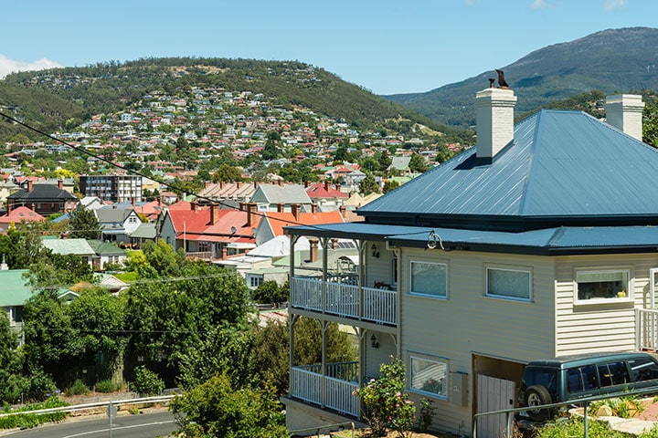 Hobart on a sunny day
