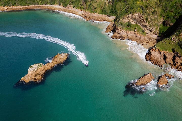 Aerial view of Phillip Island, near Melbourne