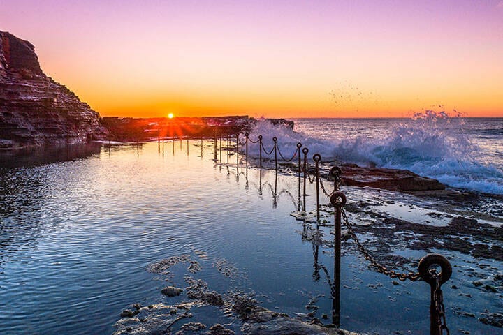 Bogey Hole at Sunrise, Newcastle, Australia