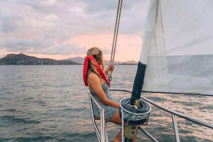 Sailing between Magnetic Island and Townsville
