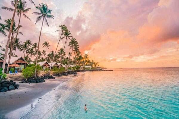Upolu beach sunset, Samoa
