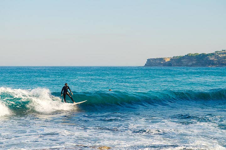 Surfing at Bondi Beach, Sydney