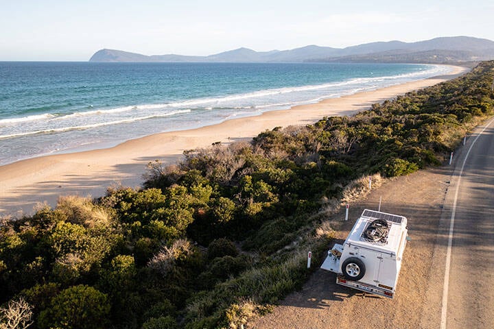 Tasmania coastline at Bicheno