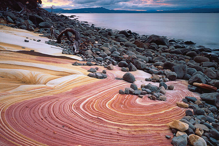 The Triassic sandstones of the Painted Cliffs on Maria Island, Tasmania 