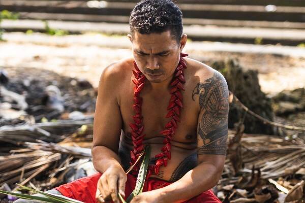 Samoan local crafting for festival