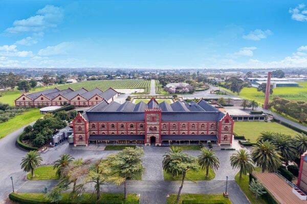 A birds-eye view of Chateau Tanunda in Barossa Valley