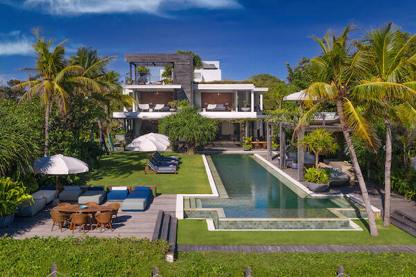 External view of private pool and outdoor garden area at The Noku Beach House, Bali