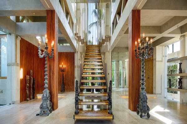 Entrance to stairs inside The Beachfront Bombshell at Villa Vedas, Bali