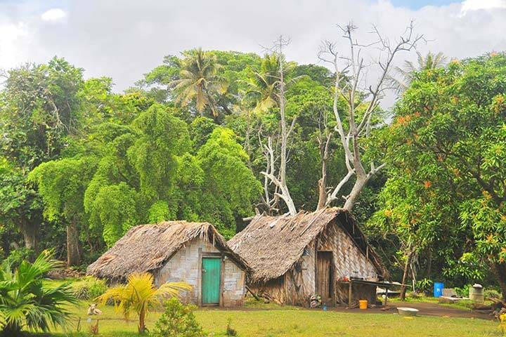 A local village in Efate in Vanuatu