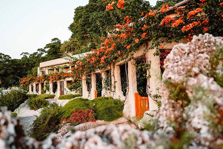 Exterior of eco-resort, Rockwater Resort on Tanna Island, Vanuatu