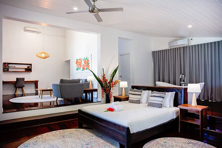 Spacious room at Barrier Beach Resort