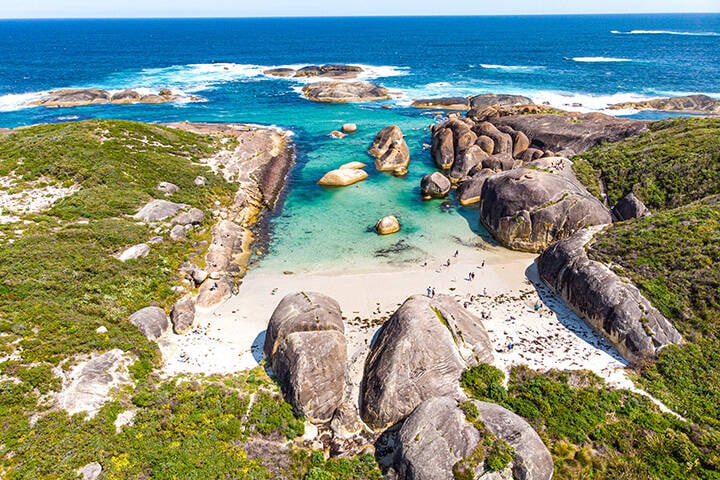 Beach and Sea at Elephants Rock at Denamrk, Western Australia