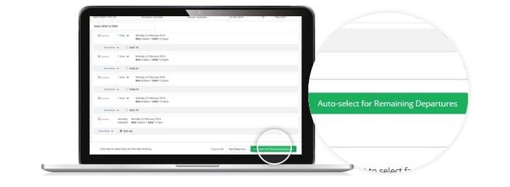 Step 8 - Auto Select Remaining Departures (screenshot)