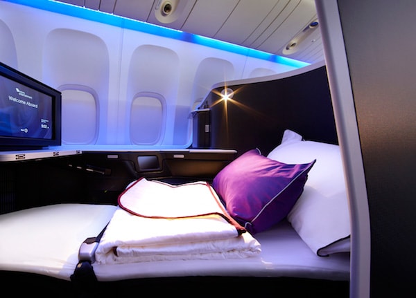 Lie flat seat on Virgin 777