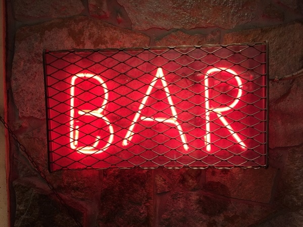 Sign saying bar