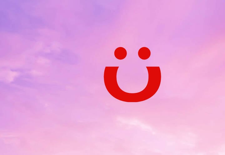 Happy Hour smiley in the clouds