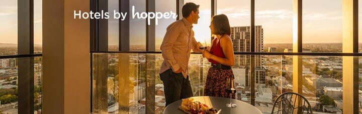 Couple enjoying Adelaide hotel
