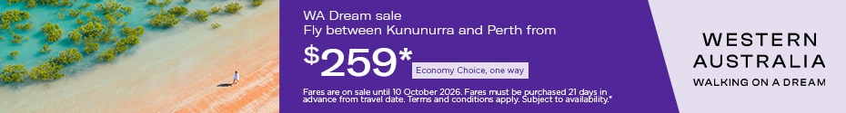 Fly between Perth and Broome