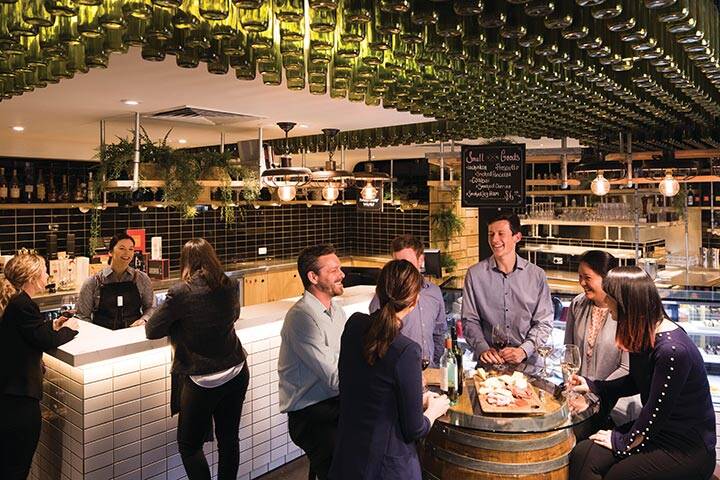 Wine tasting and snacks at the National Wine Centre of Australia in Adelaide City
