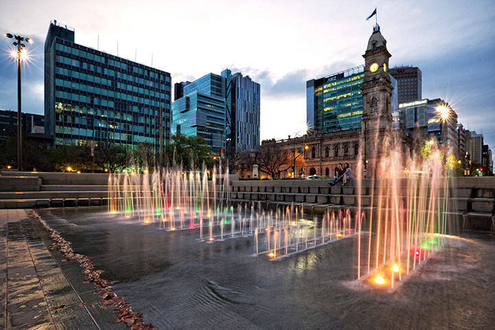 Victoria Square in Adelaide city