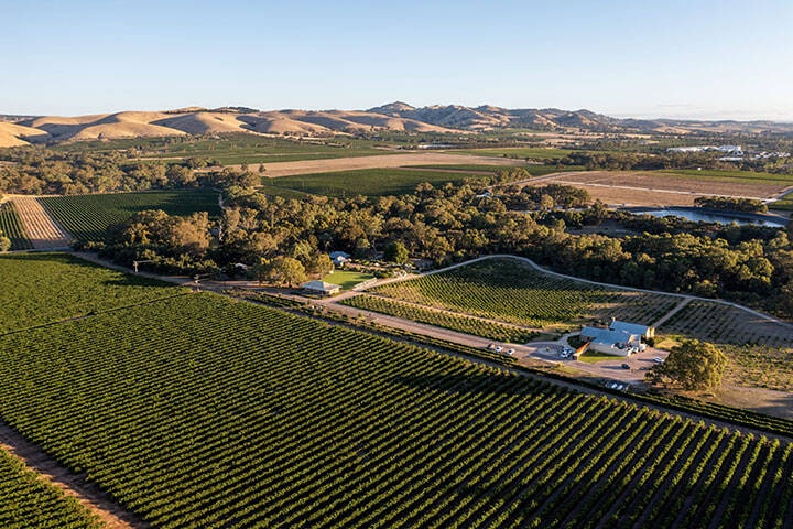 Aerial view of Barossa Valley