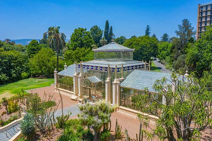 Palm house at botanic garden in Adelaide, Australia