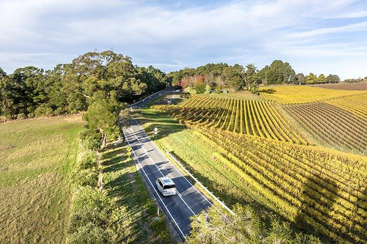Car road tripping in Adelaide Hills