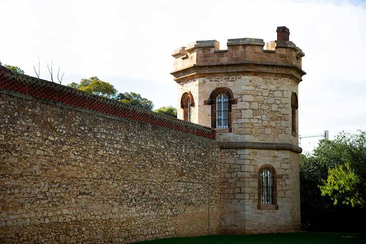 The exterior of the historic Adelaide Gaol
