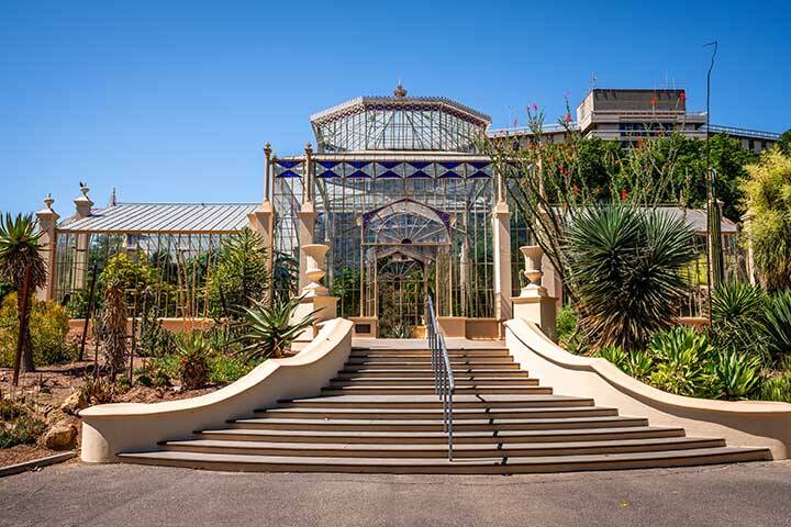 Adelaide botanic garden 1877 palm house exterior view a Victorian glasshouse in Adelaide Australia  