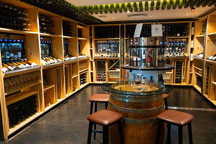 National Wine Centre of Australia interior with wine tasting area in Adelaide SA Australia  
