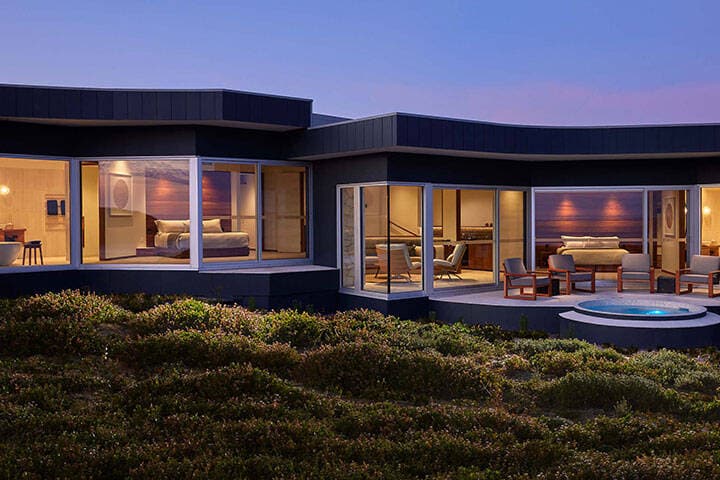 Room overlooking the coast at Southern Ocean Lodge