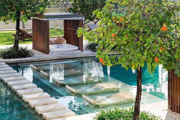 Daybed at the pool of  The Balé Nusa Dua